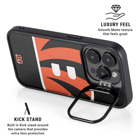 NFL Cincinnati Bengals Large Logo iPhone 14 Pro Kickstand Case